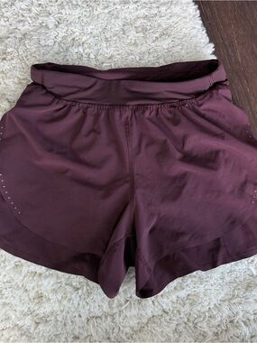 Lululemon Fast and Free High Rise Shorts — Goodnight Plum